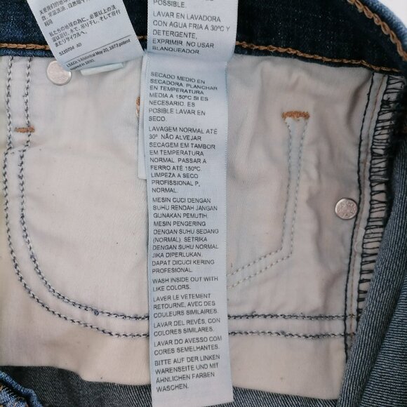 Levi's Womens Denim Blue Mid Rise Frayed Hem 311 Shaping Skinny Jeans Size 28 - Picture 9 of 10